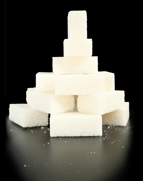 Handful lump sugar close up — Stock Photo, Image