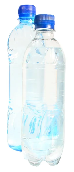 Deux bouteilles d'eau minérale gazeuse — Photo