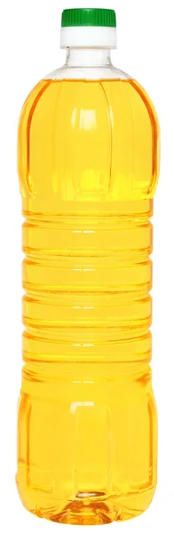 Fles van plantaardige olie geïsoleerd — Stockfoto