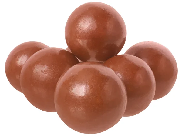 Čokoládové kuličky, samostatný — Stock fotografie