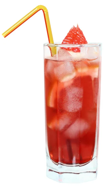 Cocktail con pompelmo e ghiaccio cubico — Foto Stock
