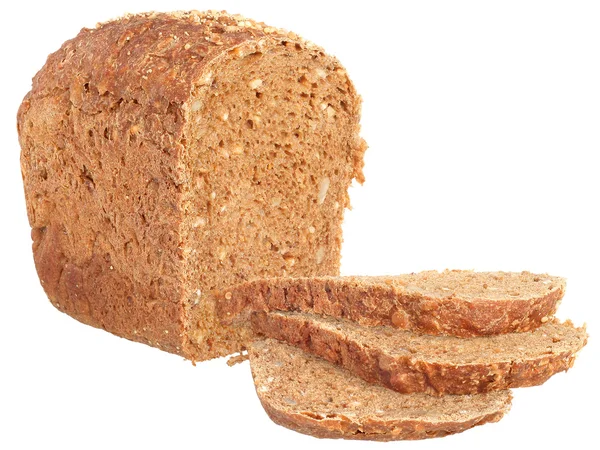 Skivad bruna korn bröd — Stockfoto