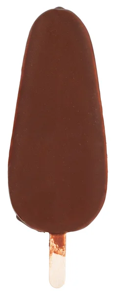 De icecream op een stok met chocolade glazuur — Stockfoto