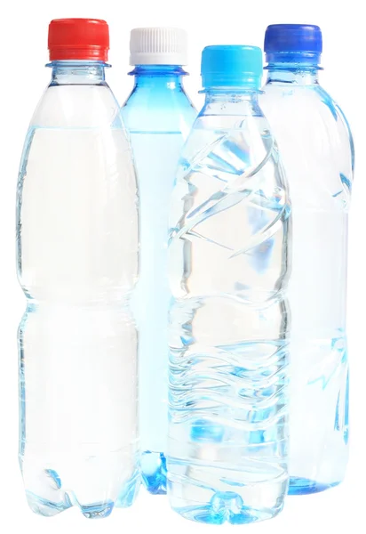 Ensemble de bouteilles d'eau minérale gazeuse — Photo