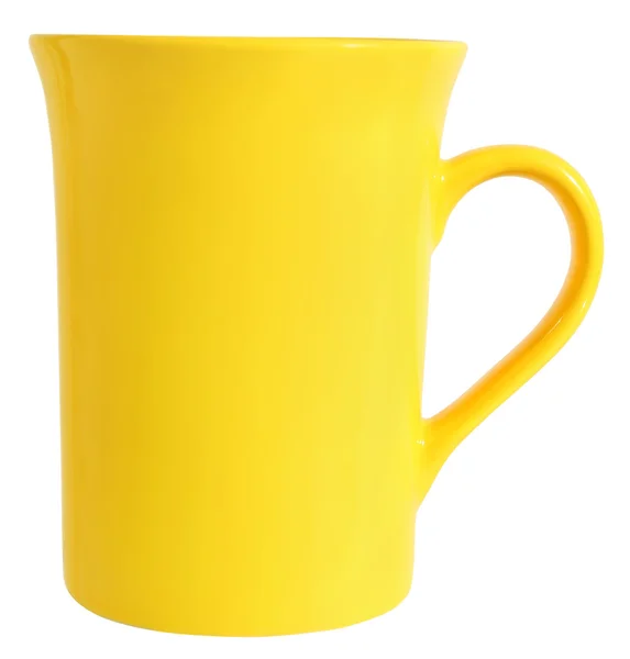 Tasse jaune isolée — Photo