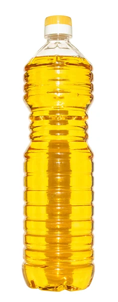 Bottle of vegetable oil isolated. — Stock Photo, Image