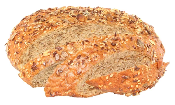 Pane di frumento affettato isolato . — Foto Stock