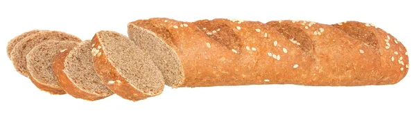 Sliced wheat grain bread isolated. — Stock Photo, Image