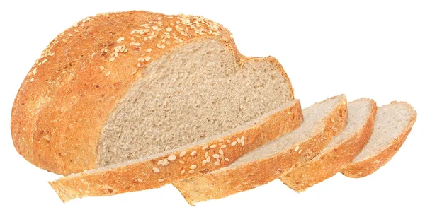 Pão de grão integral fatiado — Fotografia de Stock