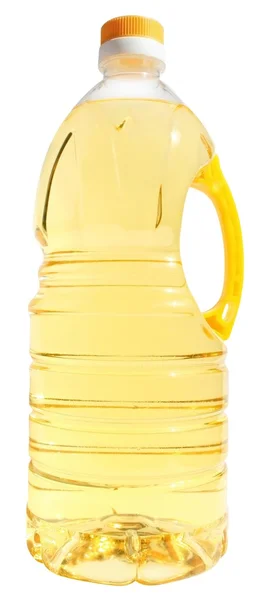 Flasche Pflanzenöl isoliert. — Stockfoto