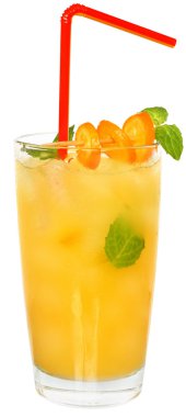 portakal suyu ve dilim Kamkat Citrus kokteyl
