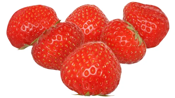 Ripe strawberry group close up — Stock Photo, Image