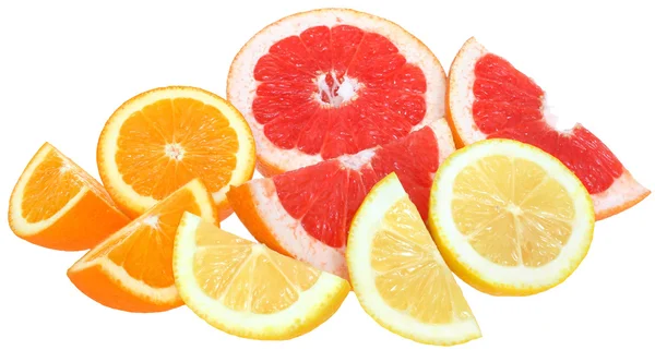 Апельсин, лимон і грейпфрут — стокове фото