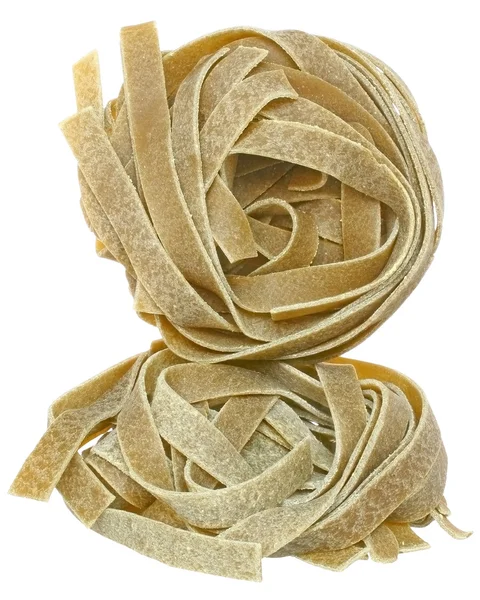 Durum wheat semolina pasta with spinach close up — Stock Photo, Image