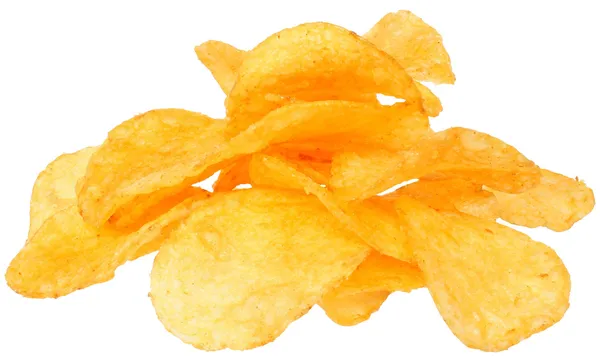 Kartoffelchips aufhäufen — Stockfoto