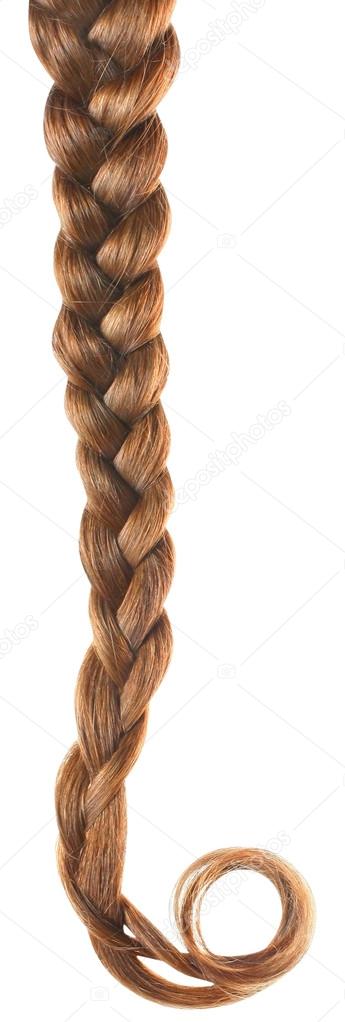 Braid isolated on white.