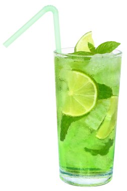 kireç ve izole nane kokteyli