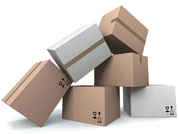 The group of cardboard boxes. — Stock Photo, Image