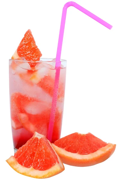 Cocktail with slices of grapefruit and grapefruit juice — Stock Photo, Image
