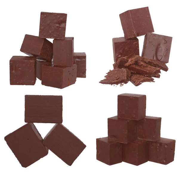 Kostičky čokolády — Stock fotografie