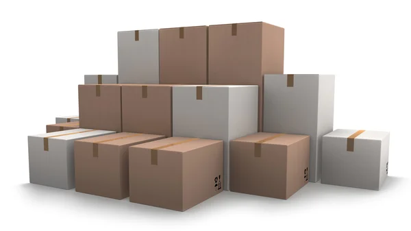 Group of cardboard boxes. — Stock Photo, Image