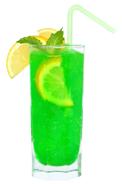 Groene cocktail met crushed ijs — Stockfoto