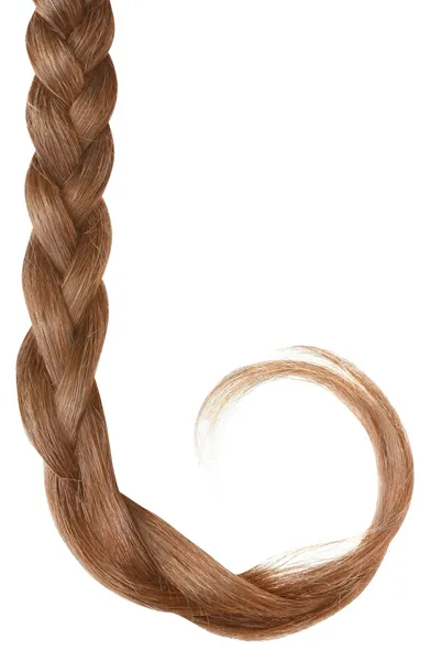 Blond braid isolated on white. — Stock Photo, Image