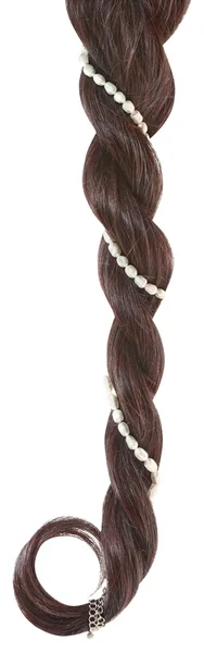 Trenza decorada con una perla de cuerda —  Fotos de Stock