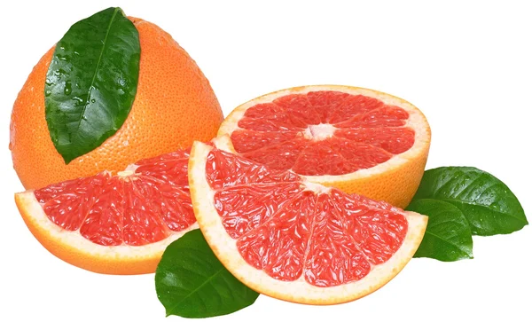 Sliced grapefruit isolated — Stock Photo, Image