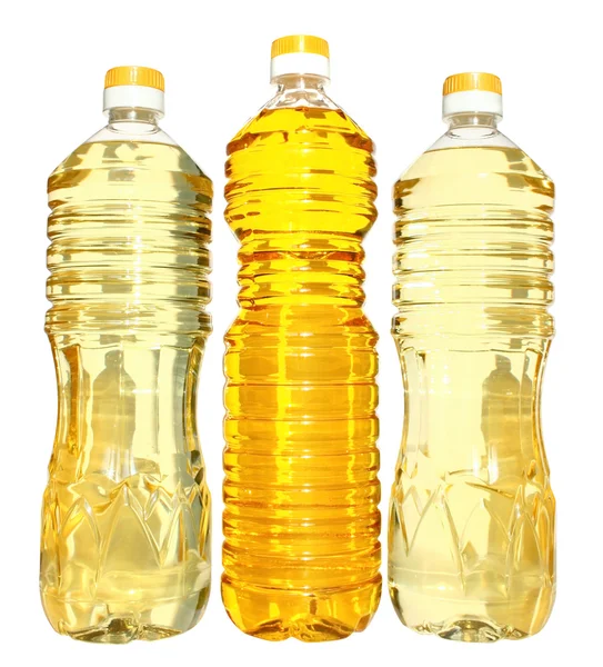 Set fles van plantaardige olie — Stockfoto