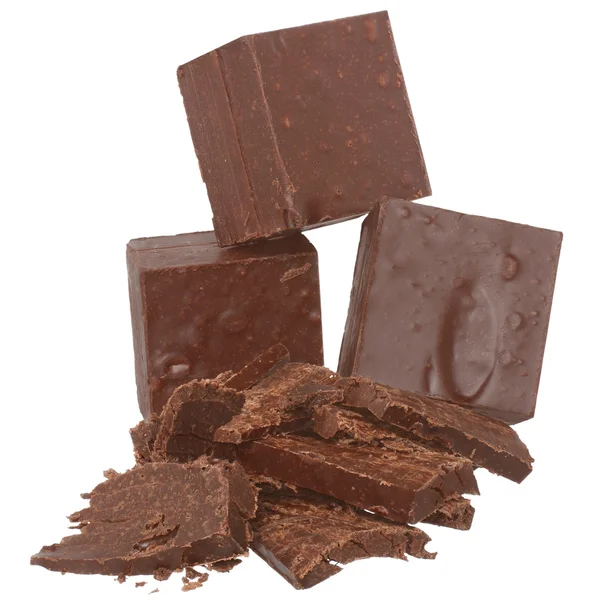 Кубы шоколада — стоковое фото