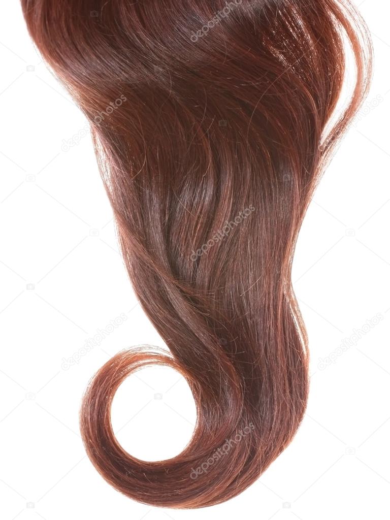Women hair curl isolated.