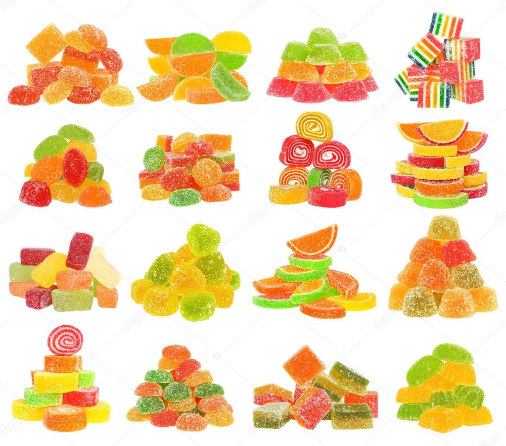 Candy set isolated
