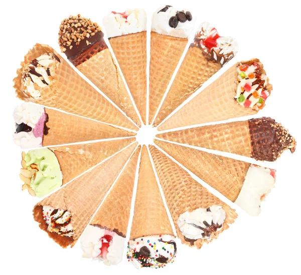Мороженое в вафельном наборе — стоковое фото