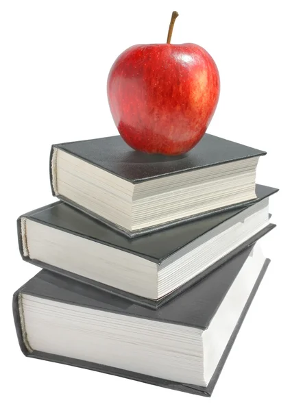 Apple with the books — Stock Photo, Image