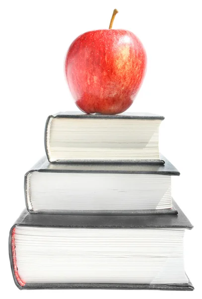 Apple with the books — Stock Photo, Image