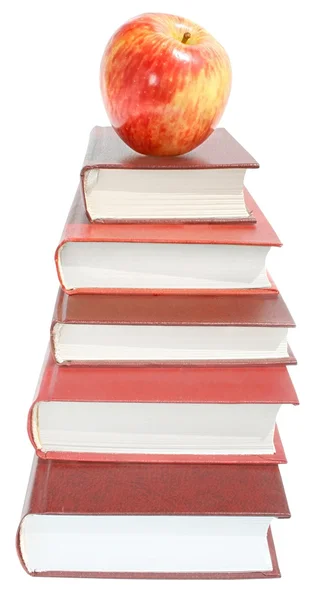 Apple con los libros —  Fotos de Stock