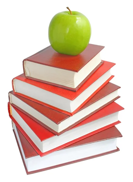 Apfel mit den Büchern — Stockfoto