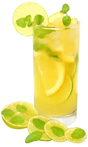 Limonada de frutas com limão — Fotografia de Stock