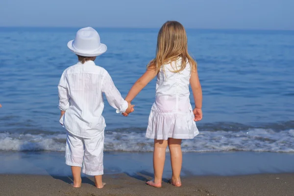 arkadan görünüşü kardeş tropikal plaj