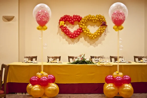 Ornamento de casamento de balões — Fotografia de Stock