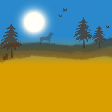 resimde uluyan kurt kaya ile