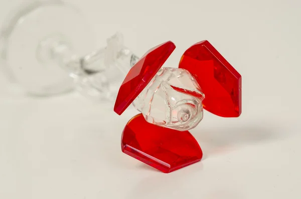 Rose glass — Stock Photo, Image