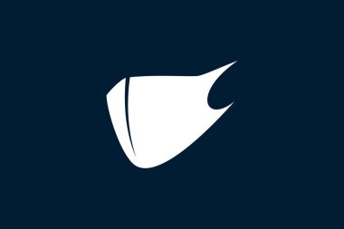Maske simgesi logo vektör tasarım şablonu.