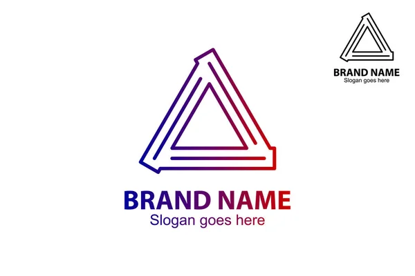 Infinite Triangle Modern Letter Logo Design Concept Flat Simple Design — Stock Vector