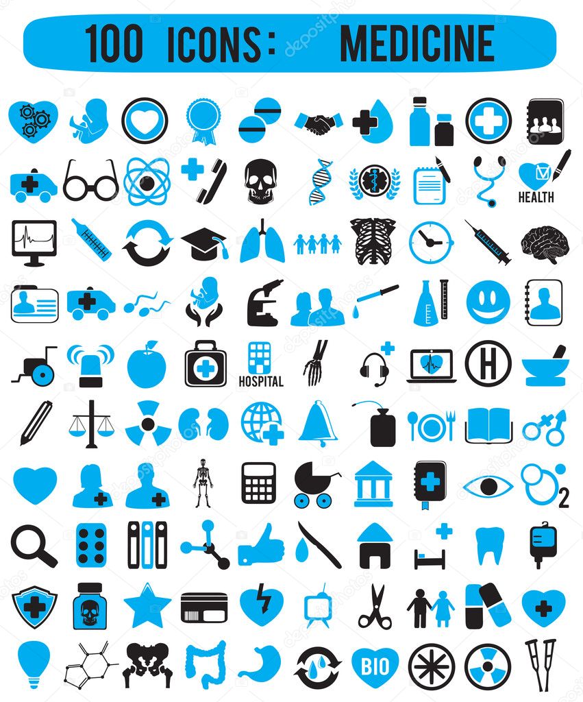 100 icons for medicine