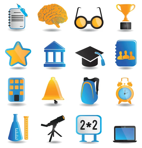 Conjunto de iconos de la educación - parte 1 — Vector de stock