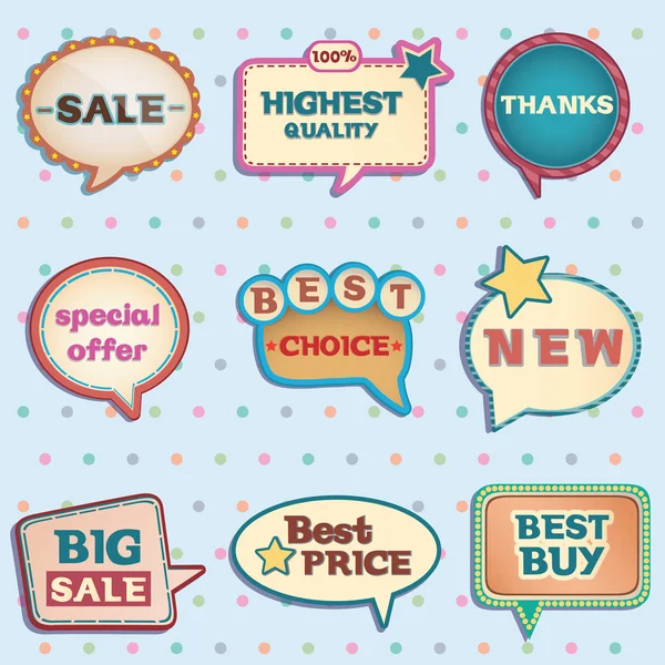 Vintage speech bubbles — Stock Vector