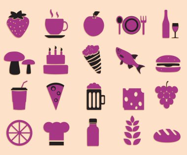 Set of food icons clipart