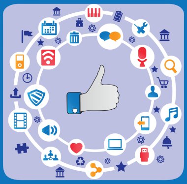 arka plan iletişim ağı ile soyut sosyal medya kavramı